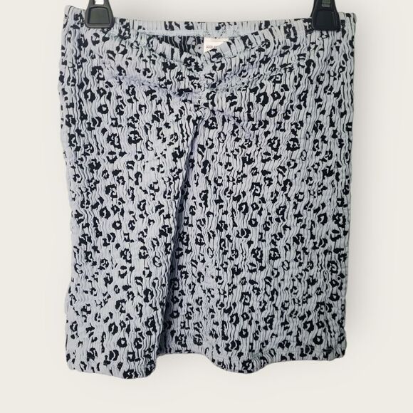 Good American Smocked Leopard Print Mini Skirt Black Blue Size S/M - Picture 2 of 7
